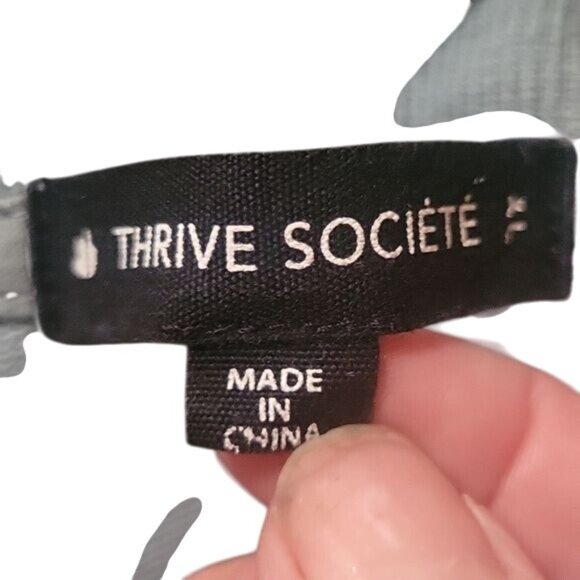 Wrap-Style Blue Long-Sleeve Sweatshirt By Thrive Societe Womens Size M - Picture 5 of 5